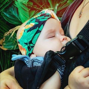 Handmade baby tropical turban